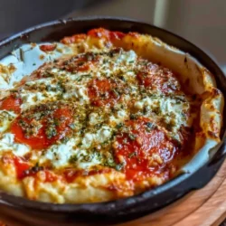 Healthy Cottage Cheese Pizza Bowl topped with fresh vegetables and herbs