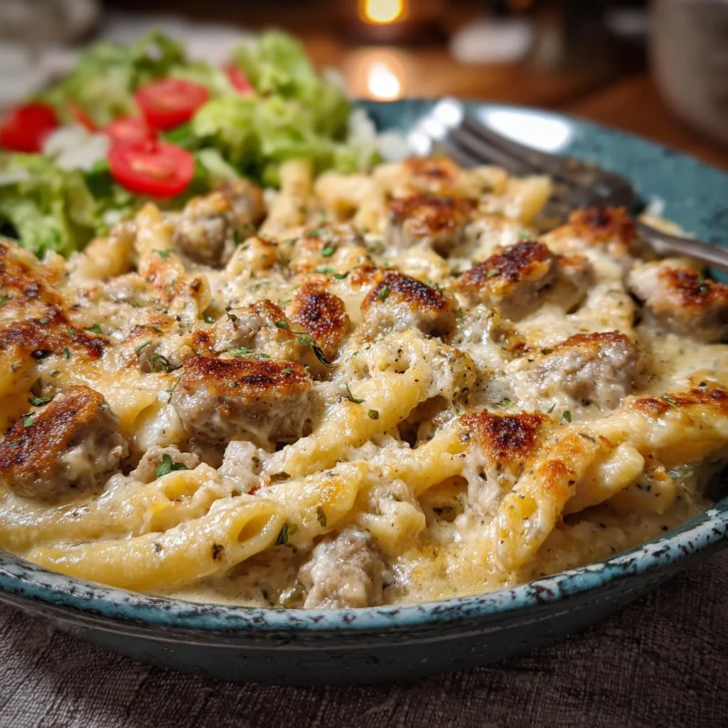 Creamy Sausage Alfredo Casserole