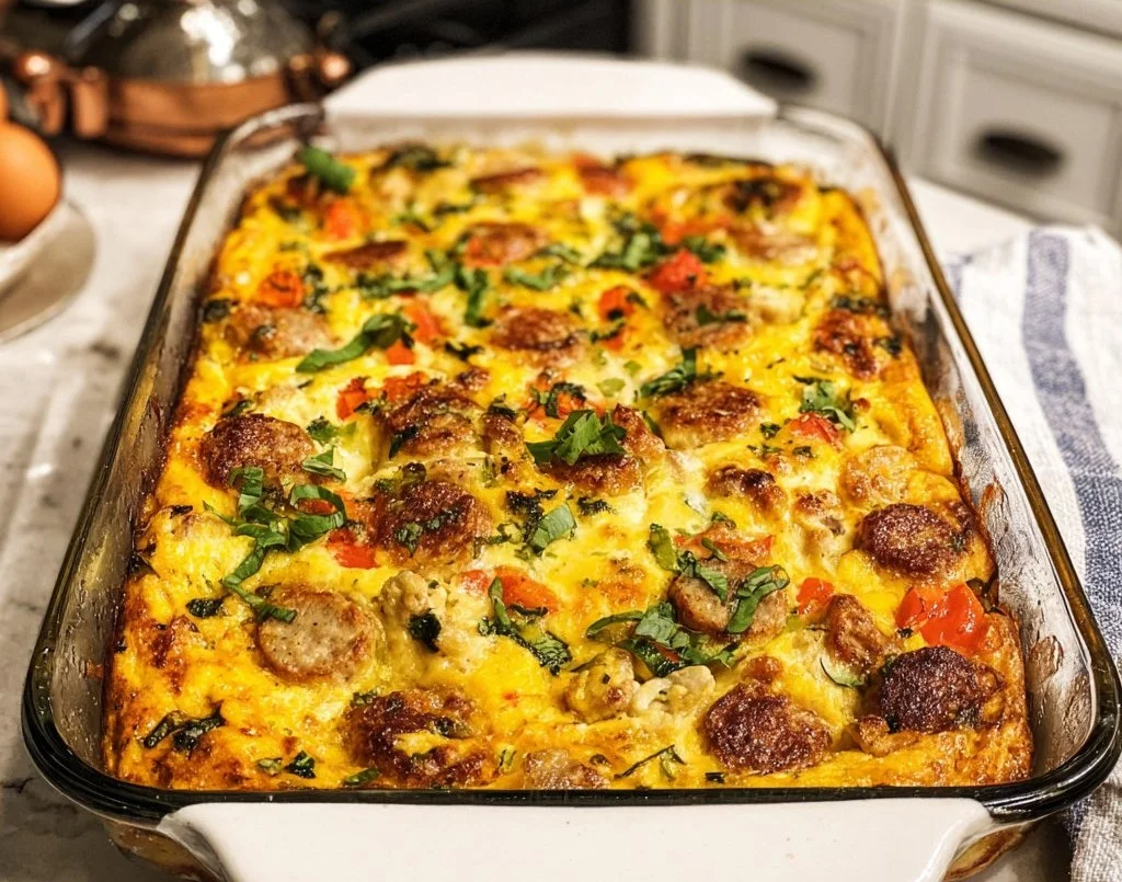 Dairy Free Chicken Sausage Breakfast Casserole