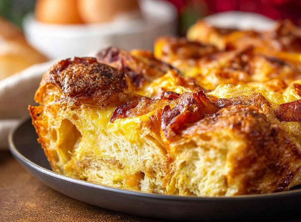 Easy Croissant Breakfast Casserole