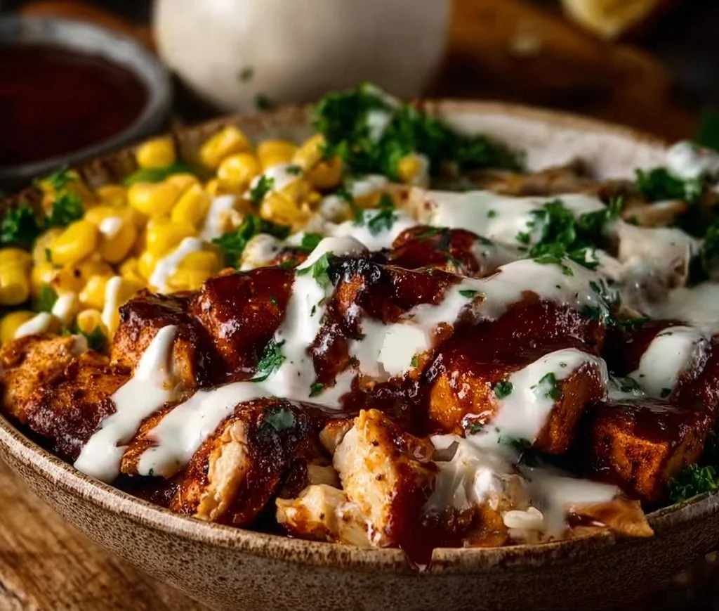 High Protein BBQ Ranch Chicken Bowl