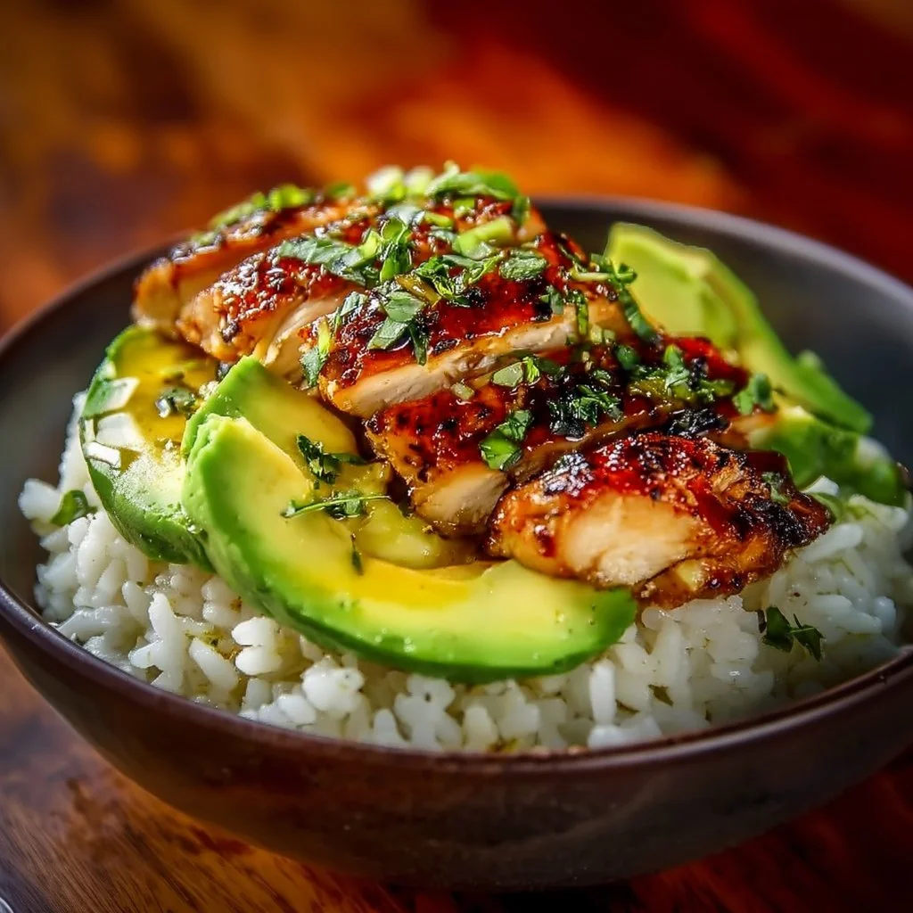 Honey Lime Chicken Avocado Rice