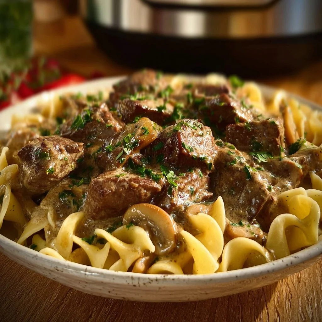 Instant Pot Beef Stroganoff