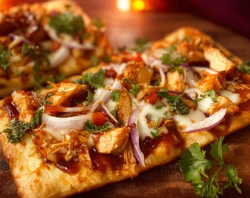 Loaded BBQ Chicken Flatbread Pizza