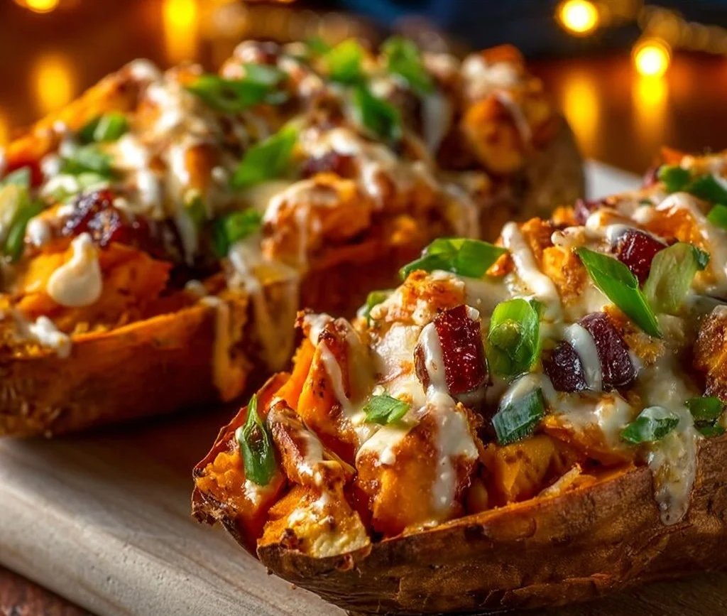 Protein Loaded Sweet Potato Boats