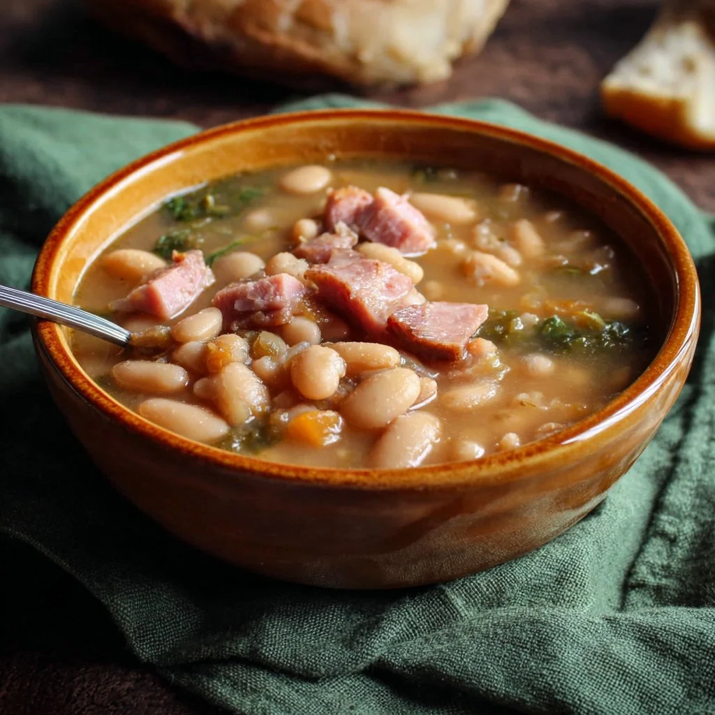 Slow Cooker Ham and Bean Soup