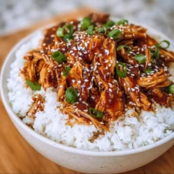 Slow Cooker Teriyaki Chicken served with rice and broccoli