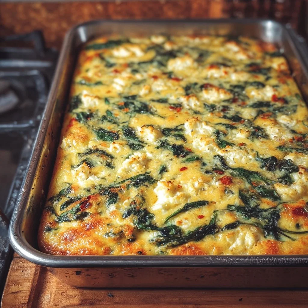 Spinach Feta Breakfast Casserole