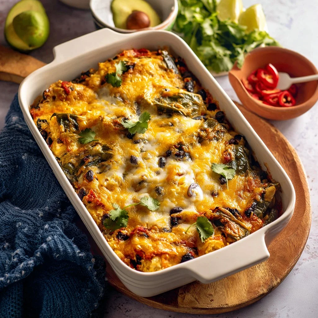 Stuffed Poblano Casserole